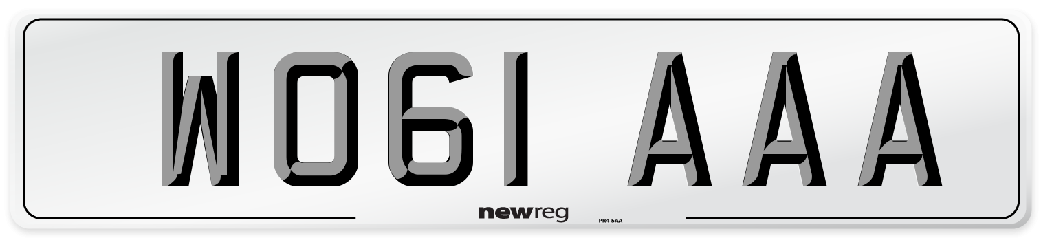 WO61 AAA Number Plate from New Reg